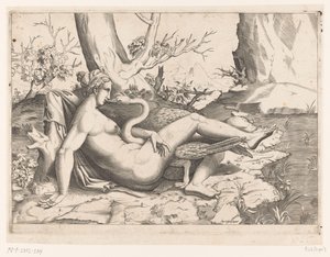 Leda e il cigno da Cornelis Bos (possibly)