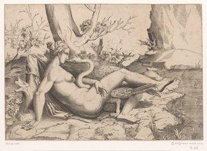 Leda e il cigno da Cornelis Bos (possibly)