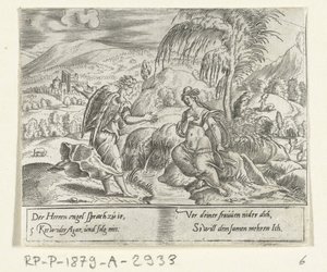 Un angelo riporta Agar da Cornelis Bos