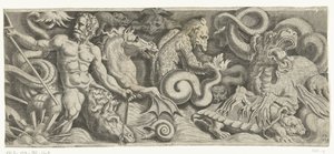 Fregio con il trionfo di Nettuno, lastra destra
