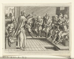 Paolo predica nella sinagoga da Cornelis Bos