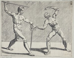 Due schermidori da Cornelis Bos