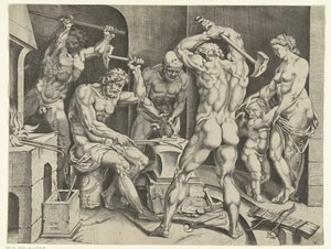 Venere e Amore nella bottega di Vulcano