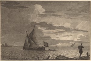 Pescatore con zaino sulla spalla, 1779, pubblicato 1781 da Cornelis Brouwer