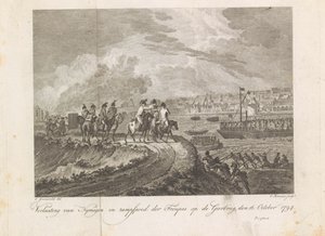 I francesi sparano alle truppe in fuga sul ponte Gier, 1794