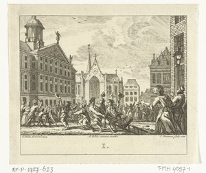 Rivolta al funerale di Daniël Raap sulla Dam ad Amsterdam nel 1754