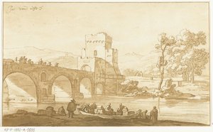 Ponte Molle a Roma da Cornelis Brouwer