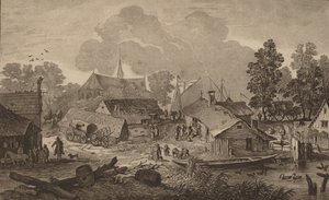 Villaggio con Stagno, c. 1782 da Cornelis Brouwer