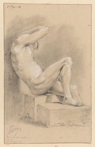 Nudo maschile seduto, visto di lato (3° premio 1767) da Cornelis Buys