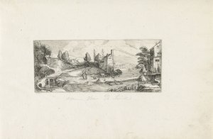 Paesaggio fluviale con due donne su un ponte (Paesaggi) da Cornelis Claesz van Wieringen (possibly)