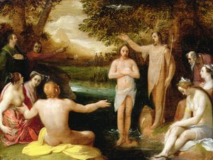 Il battesimo di Cristo da Cornelis Cornelisz. van Haarlem