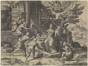 Adorazione dei pastori da Cornelis Cort