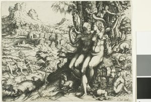 Adamo ed Eva e la cacciata dal Paradiso da Cornelis Cort