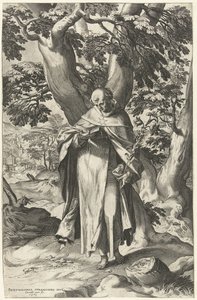 San Domenico, che legge un libro da Cornelis Cort