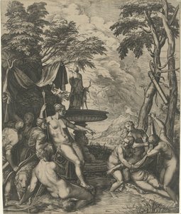 Diana scopre la gravidanza di Callisto da Cornelis Cort
