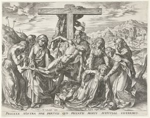 Deposizione dalla croce da Cornelis Cort