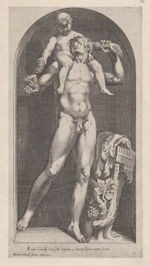 Speculum Romanae Magnificentiae: Bacco sulle spalle di un satiro