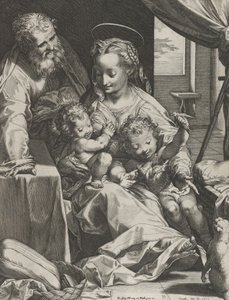 La Sacra Famiglia, 1577 da Cornelis Cort