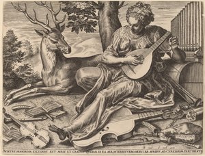 Udito da Cornelis Cort after Frans Floris I