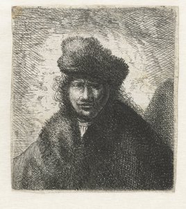 Autoritratto con cappello di pelliccia inclinato: busto da Cornelis Danckerts (I) (possibly)