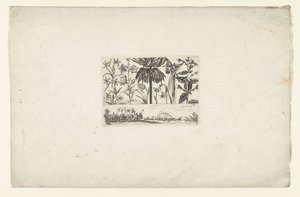 Fila di fiori sopra il paesaggio da Cornelis Danckerts (I)