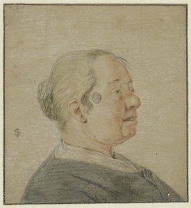 Busto di donna, profilo destro da Cornelis Dusart