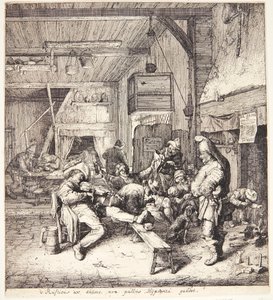 Suonatore di violino in una taverna da Cornelis Dusart