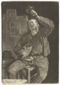 Bevitore che ride da Cornelis Dusart