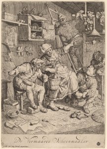 Il Calzolaio Allegro da Cornelis Dusart