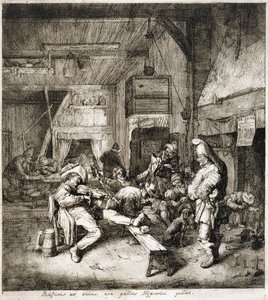 Il Violinista Seduto nella Locanda da Cornelis Dusart