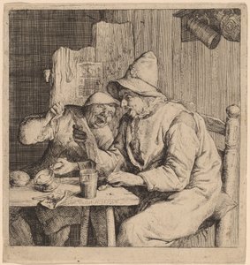Due contadini che cantano da Cornelis Dusart