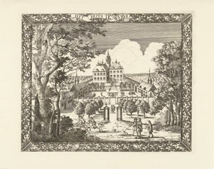 Veduta di Huis te Werve a Voorburg da Cornelis Elandts
