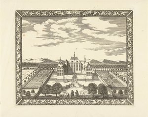 Veduta del Castello Duivenvoorde a Voorschoten da Cornelis Elandts