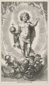 Bambino Gesù con globo crucigero