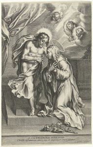 Cristo e Santa Caterina da Siena da Cornelis Galle (II)