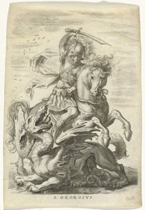 San Giorgio combatte il drago da Cornelis Galle (II)
