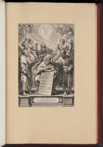 Pagina del titolo per "Opera S. Dionysii Areopagitae, I" di Balthasar Cordier