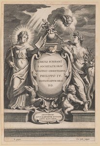 Pagina del titolo per Carolus Scribani, Politico-Christianus da Cornelis Galle I after Sir Peter Paul Rubens
