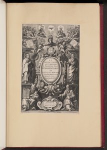 Pagina del Titolo per "Commentarius in Vetus et Novum Testamentum" di R.P. Jacobi Tirini da Cornelis Galle I after Sir Peter Paul Rubens