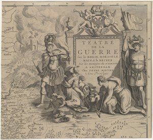 Mappa della regione di Solms tra Marburgo e Francoforte sul Meno in Germania (foglio in alto a destra) da Cornelis Huyberts