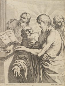 Cristo presenta le chiavi a Pietro da Cornelis I Danckerts