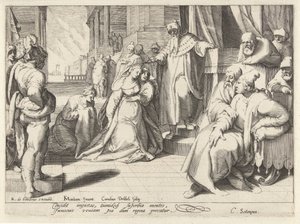 Ester davanti ad Assuero da Cornelis Jacobsz. Drebbel