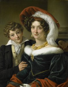Rudolphina Wilhelmina Elizabeth de Sturler con il loro figlio Richard Leeuwenhart, 1829