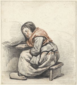Studio di una ragazza addormentata