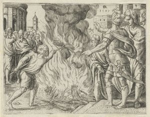 I Filistei bruciano la moglie e il suocero di Sansone da Cornelis Massijs