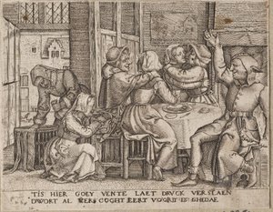 Due coppie di amanti in una locanda da Cornelis Massijs