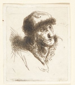 Vecchia donna con cappello di pelliccia da Cornelis Pietersz Bega