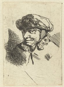 Vecchia donna con cappello di pelliccia da Cornelis Pietersz. Bega