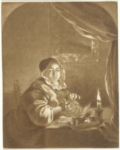 Dama alla luce della candela