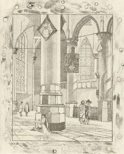 Interno di una chiesa da Cornelis Ploos van Amstel